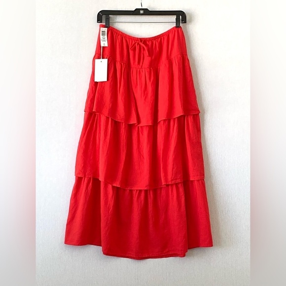 Aritzia Wilfred Century Linen Tiered Skirt - Picture 3 of 10